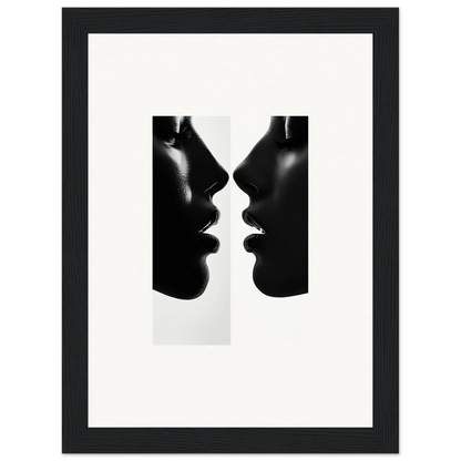 Two silhouetted profiles in black and white for Liminal Echoes special edition art™