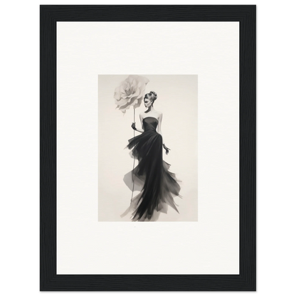 Elegant black and white fashion illustration for Opulent Reverie Lyrisans special edition art™