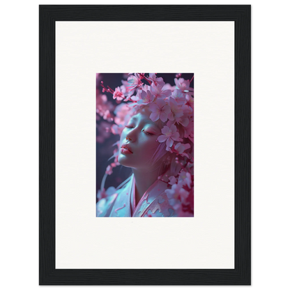 Framed canvas print of Cherry Blossoms for stylish room decoration wall art