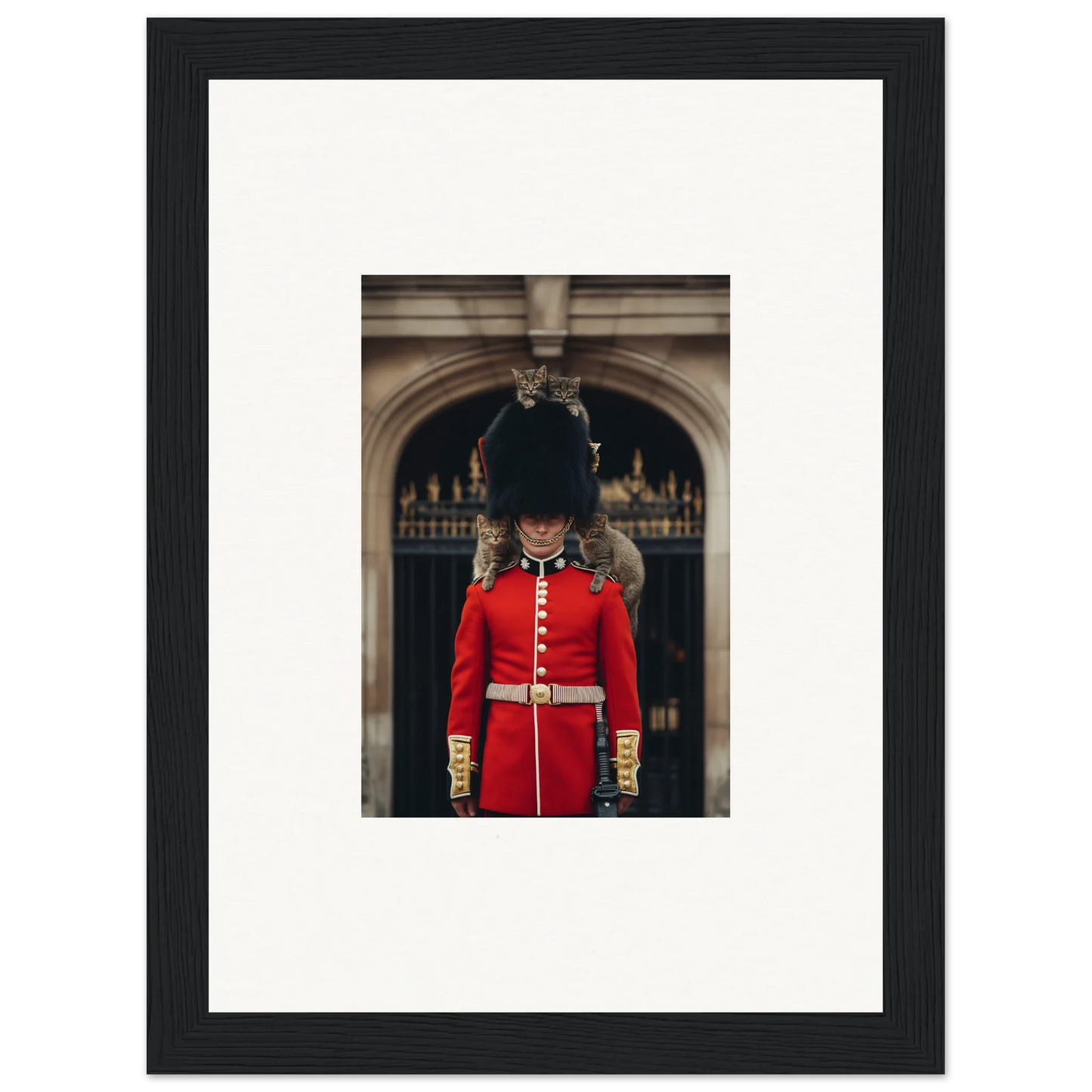 Royal Guard in red uniform and bearskin hat from Monarch’s Dreamaroos art™