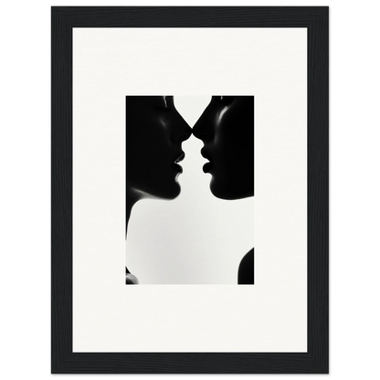 Black and white silhouettes of profiles in Shadowed Sédual Symphony special edition art™