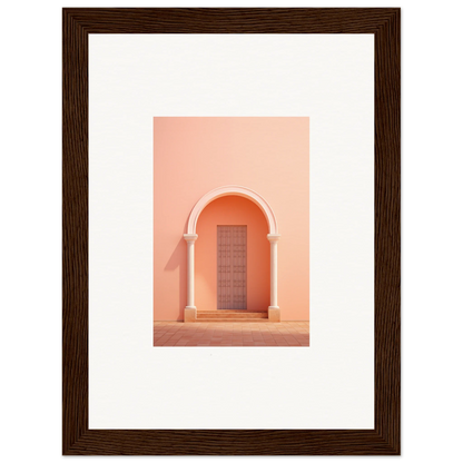 Arched doorway with peach walls and white trim from the Psychedelic Arches Discussionale