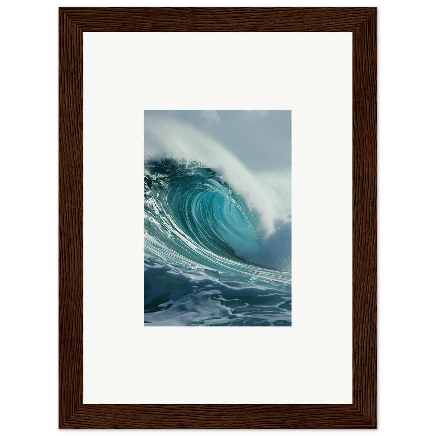 Powerful ocean wave curling in turquoise, ideal for a stylish canvas print or wall art