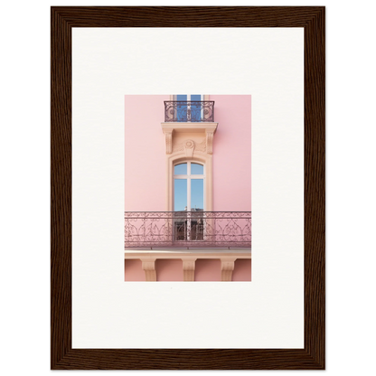 Elegant pink balcony with ornate railings for Dusky Dream Balustrade wall art