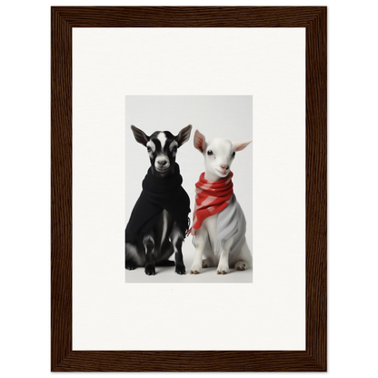 Framed wall art featuring two chihuahuas in Rainbow Twin Dreams special edition art™