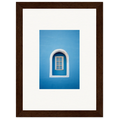 Arched white-framed window with blue background in Whispers Sky Mosaic special edition art™