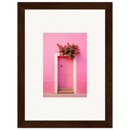 Vibrant Pink door with red flowers, perfect for Quantum Pink Serenade special edition art™