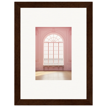 Framed wall art of an elegant arched window in Ether Balcon Evolvement design