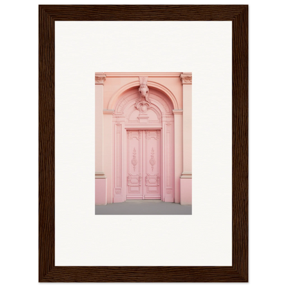 Ornate pink door with classic details in Porphyr Pink Processions special edition art™