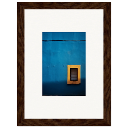 Yellow-framed window on a blue wall in Hypercolor Dreamscape Longitude design