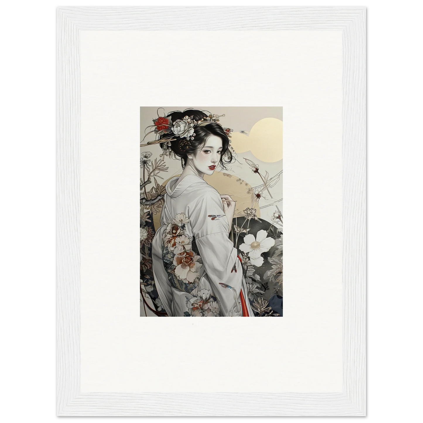 Artistic geisha illustration in traditional attire for Daydream Blossom Wistitudes