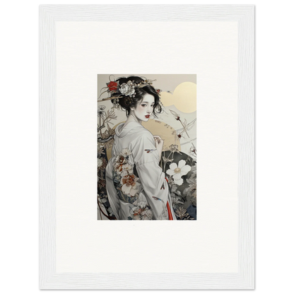 Artistic geisha illustration in traditional attire for Daydream Blossom Wistitudes