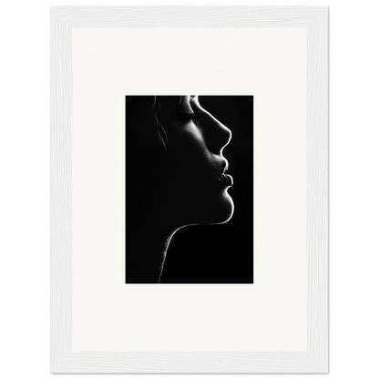 Dramatic black and white silhouette with rim lighting for Velvet Void Sensation art