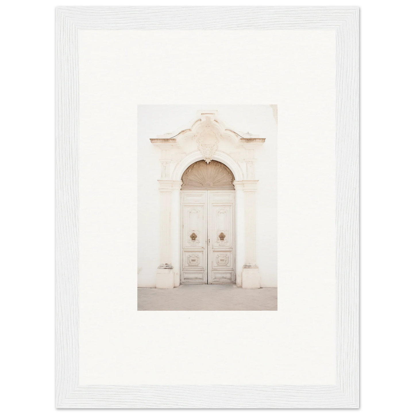 Ornate white double door art with archway for Faded Elegance Whispers special edition