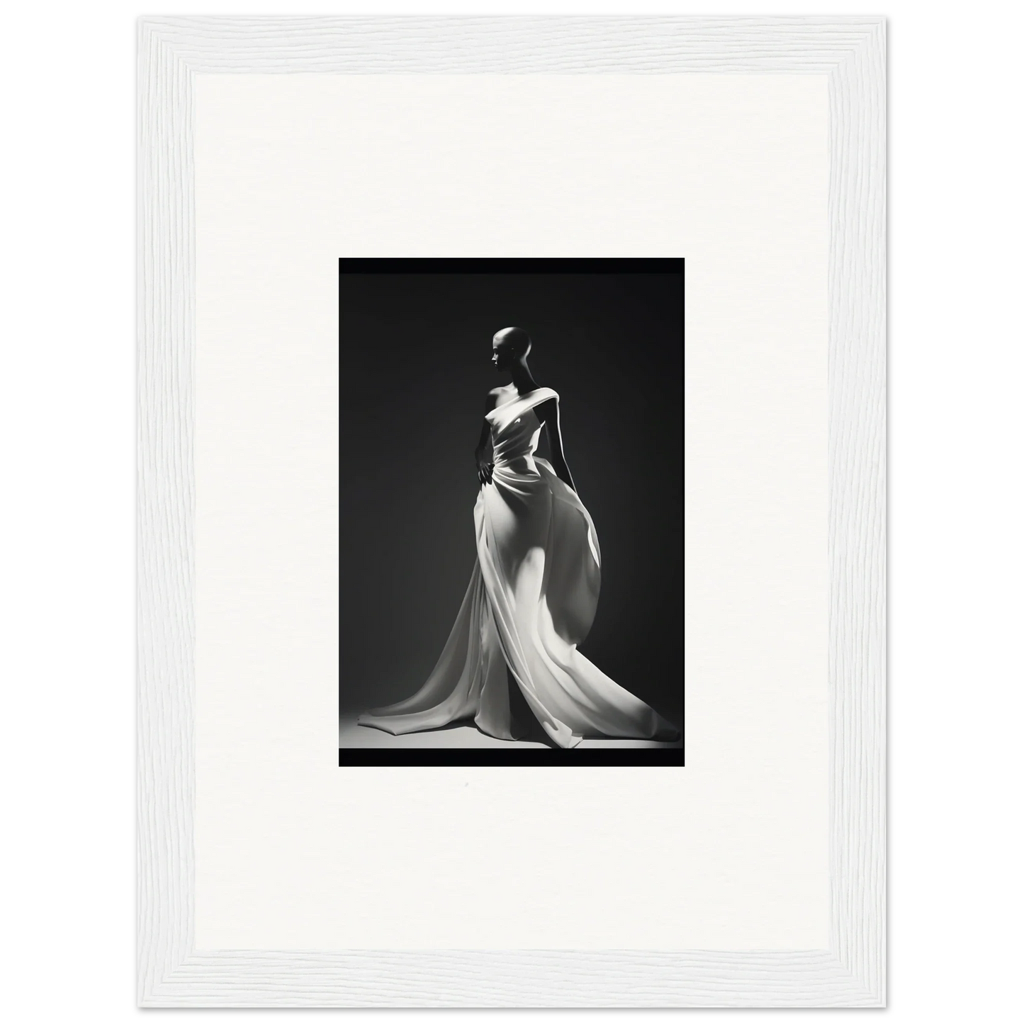 Elegant black and white figure in flowing gown from Gossamer Ivory Whispers special edition art™