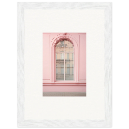 Arched window with white panes in a Pink wall from Pink Sonata Vibrations art piece