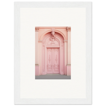 Ornate pink door with classic details from Porphyr Pink Processions special edition art™