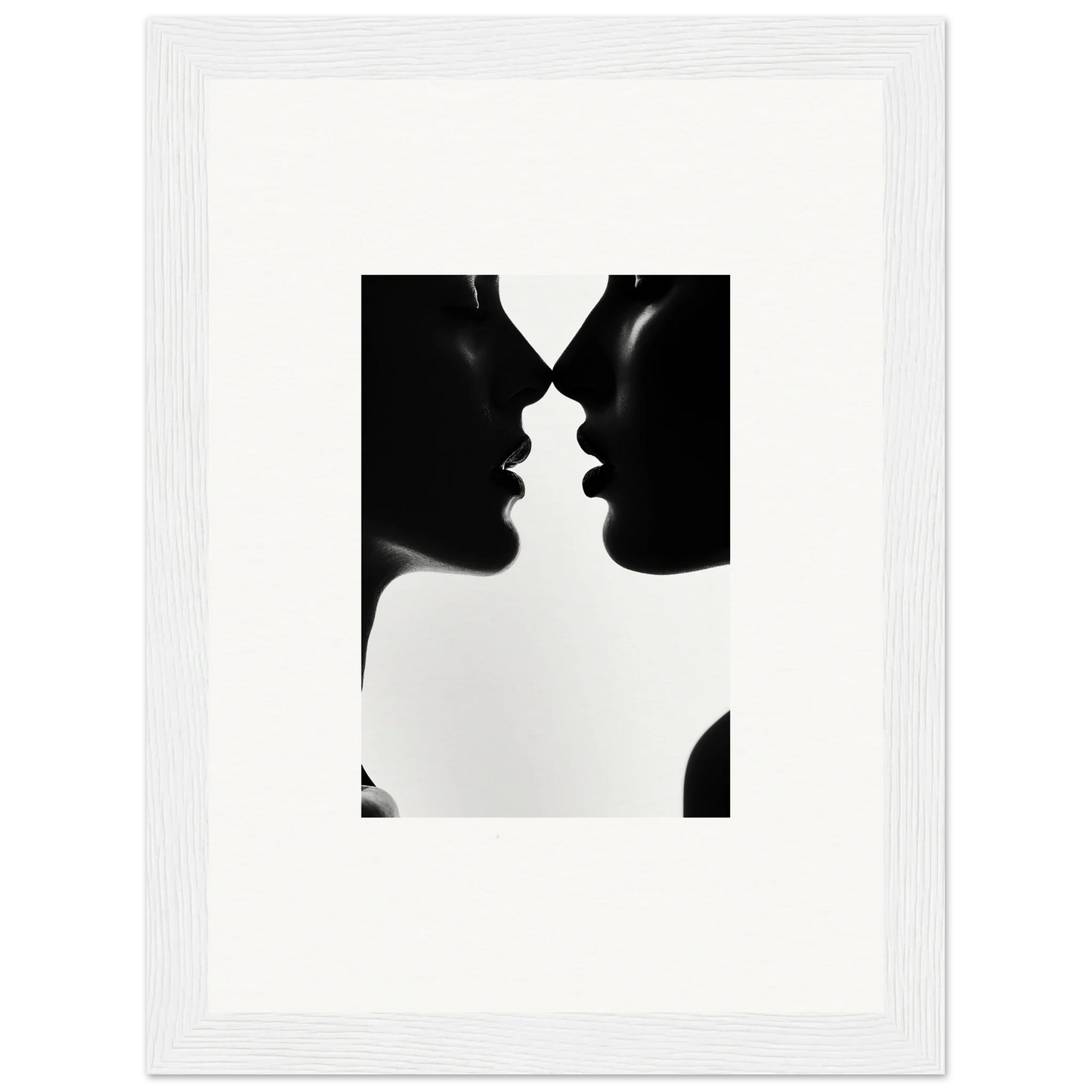 Two silhouetted profiles in a near-kiss pose from Shadowed Sédual Symphony special edition art™