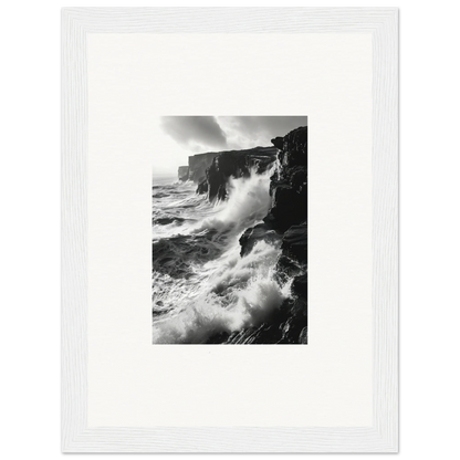 Dramatic ocean waves clash with cliffs in Rock Impressions special edition art™