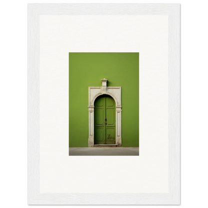 Green wooden door with stone archway from the Green Origins special edition art™ collection