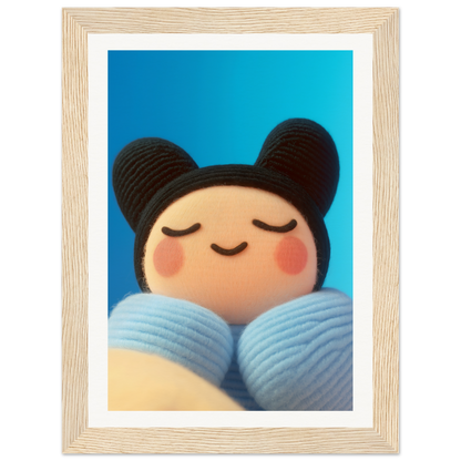 Framed Skybound Plush Reverie wall art with a serene character, perfect for adding whimsy and style to home decor and cool room decor.