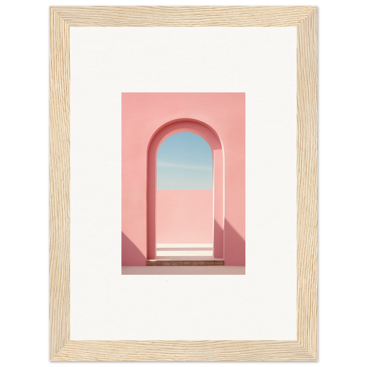 Pink arched doorway with blue sky in Echo of Horizons special edition art™