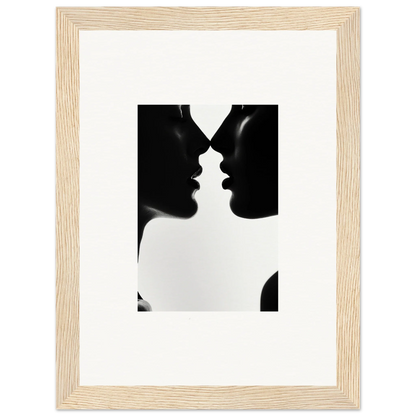 Two silhouetted profiles in a mirrored pose from Shadowed Sédual Symphony art piece