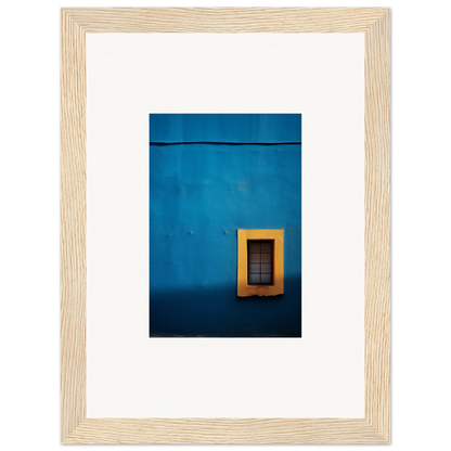 Yellow-framed window on a blue wall in Hypercolor Dreamscape Longitude design