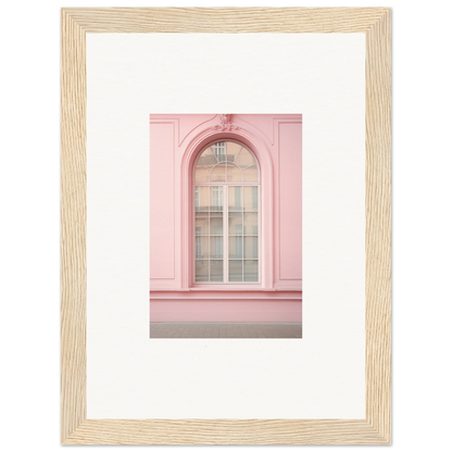 Pink arched window with white panes in light wood from Pink Sonata Vibrations