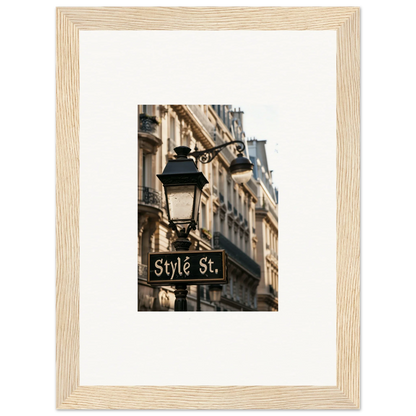 Street lamp with Style St sign, perfect for room decoration canvas print wall art