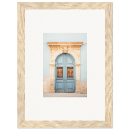 Light blue double door in arched stone frame from the special edition art™ Threshold of Echoes