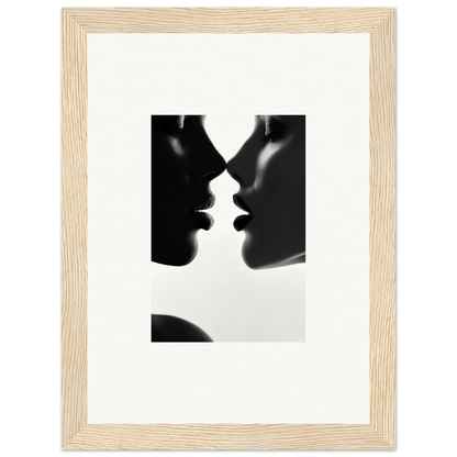 Silhouetted profiles in a mirror effect for Lattices of Ephemera special edition art™