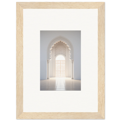 Light wooden frame with matted photo of an arched doorway from Threshold Dreamscapes Portal