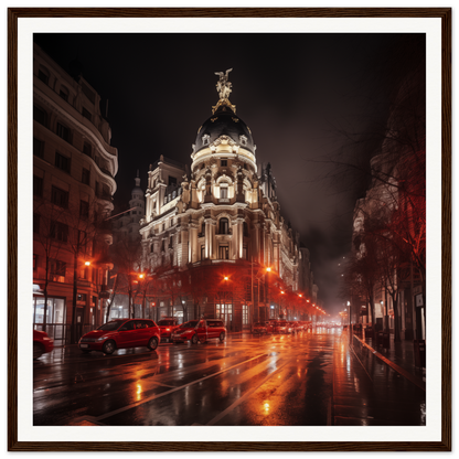 Ornate Baroque building lit up at night showcasing Majestic Night Reverie art™