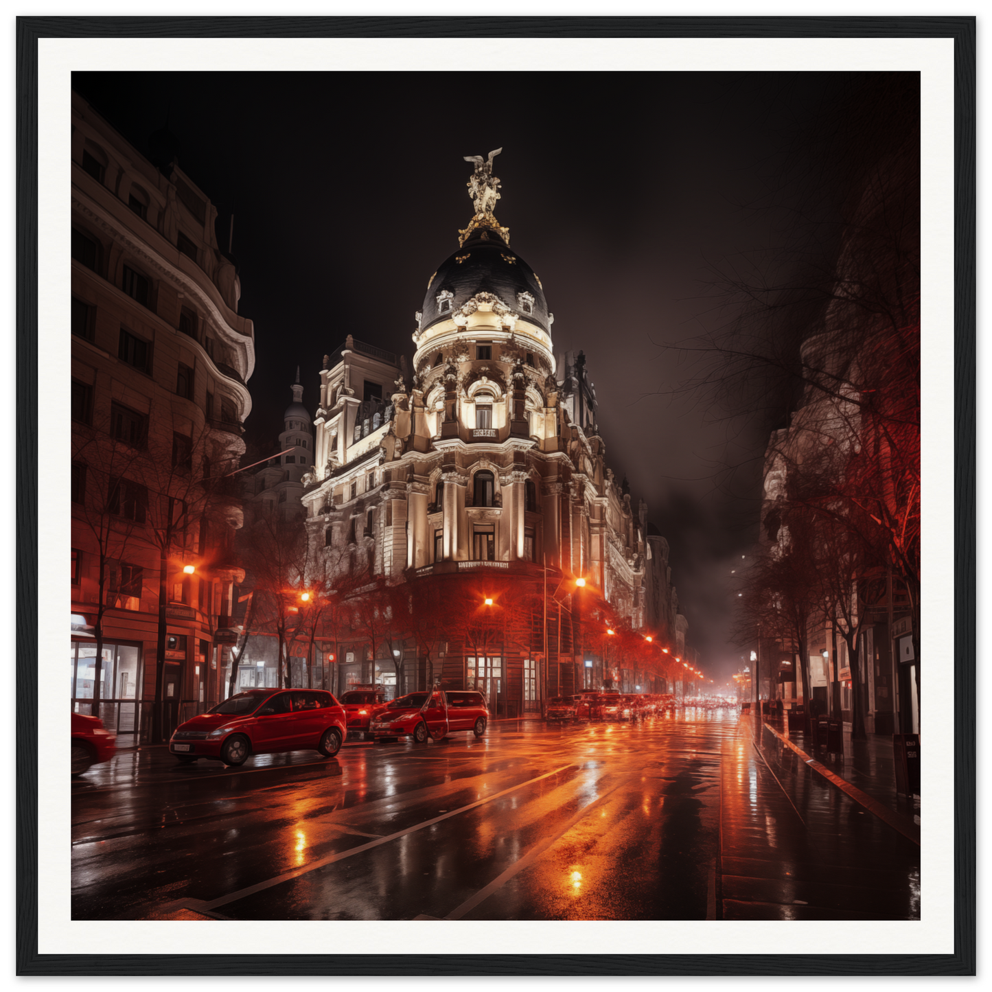 Ornate baroque building lit up at night for Majestic Night Reverie special edition art™