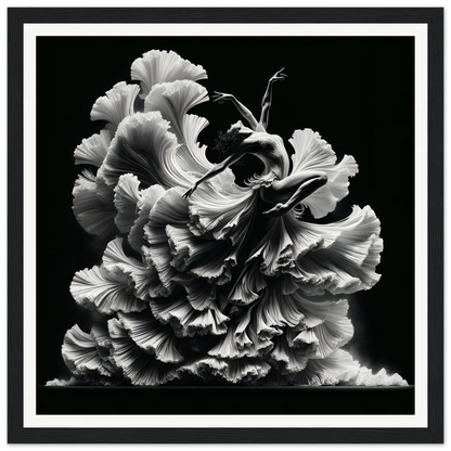 Delicate ruffled flower petals swirl in Ethereal Motion Reverie special edition art™