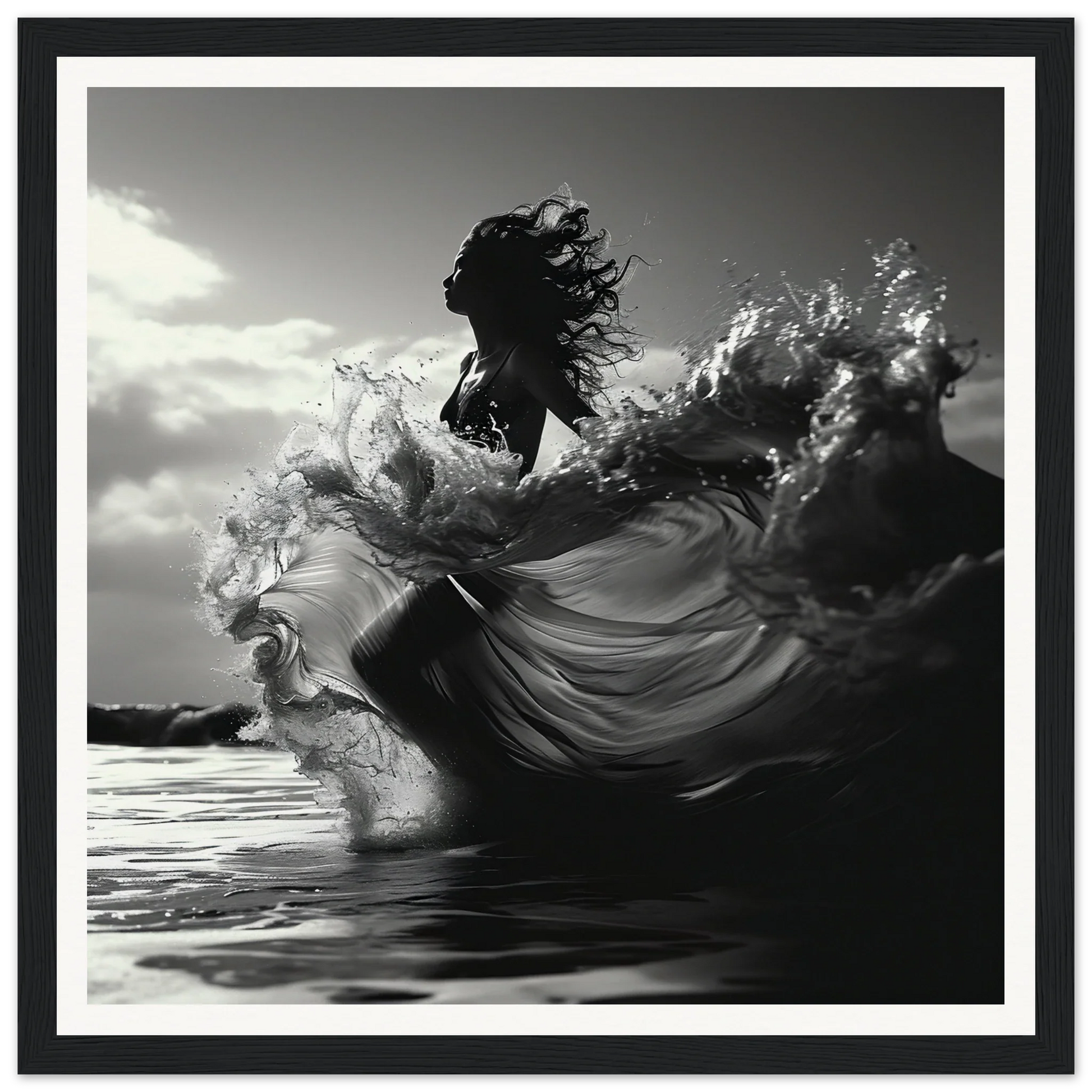 Dramatic ocean wave in black and white from Ocean’s Dancer Serenity special edition art™