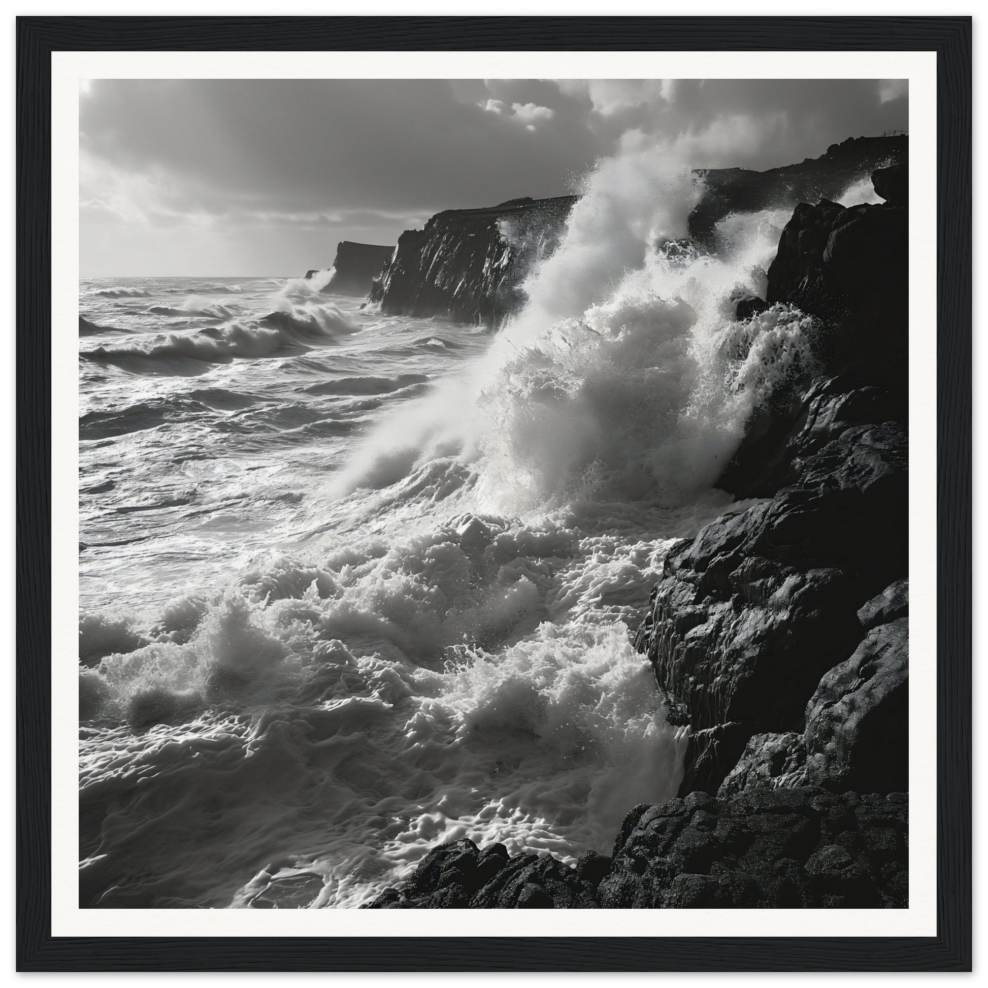 Powerful ocean waves crash on cliffs in Wave’s Untold Trance special edition art