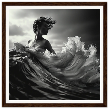 Silhouetted figure in wave represents Ebb Undulate Insights with timeless elegance