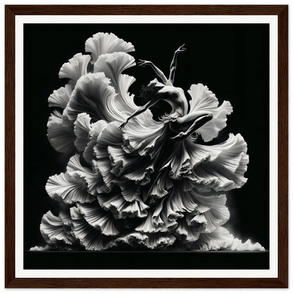 Delicate black and white carnation petals for Ethereal Motion Reverie special edition art™