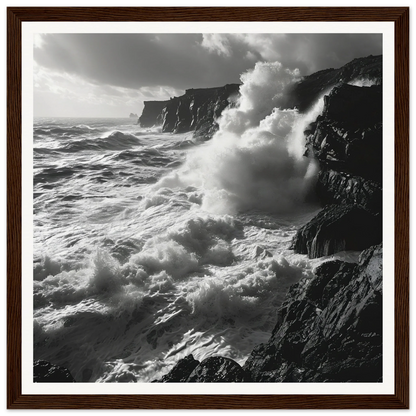 Powerful ocean waves crash on cliffs in Ocean’s Ferocious Waltz special edition art™