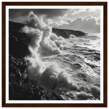 Powerful ocean waves crash on cliffs in Tide’s Tumult Saga special edition art™