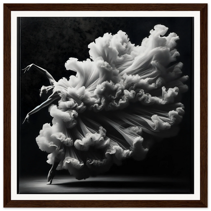 Dancer in white fabric creates cloud-like shapes in Whirling Mystic Revelry art