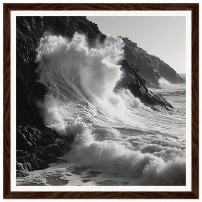 Powerful ocean wave crashing on cliffs in Whirlwind’s Whisper, Special Edition Art™