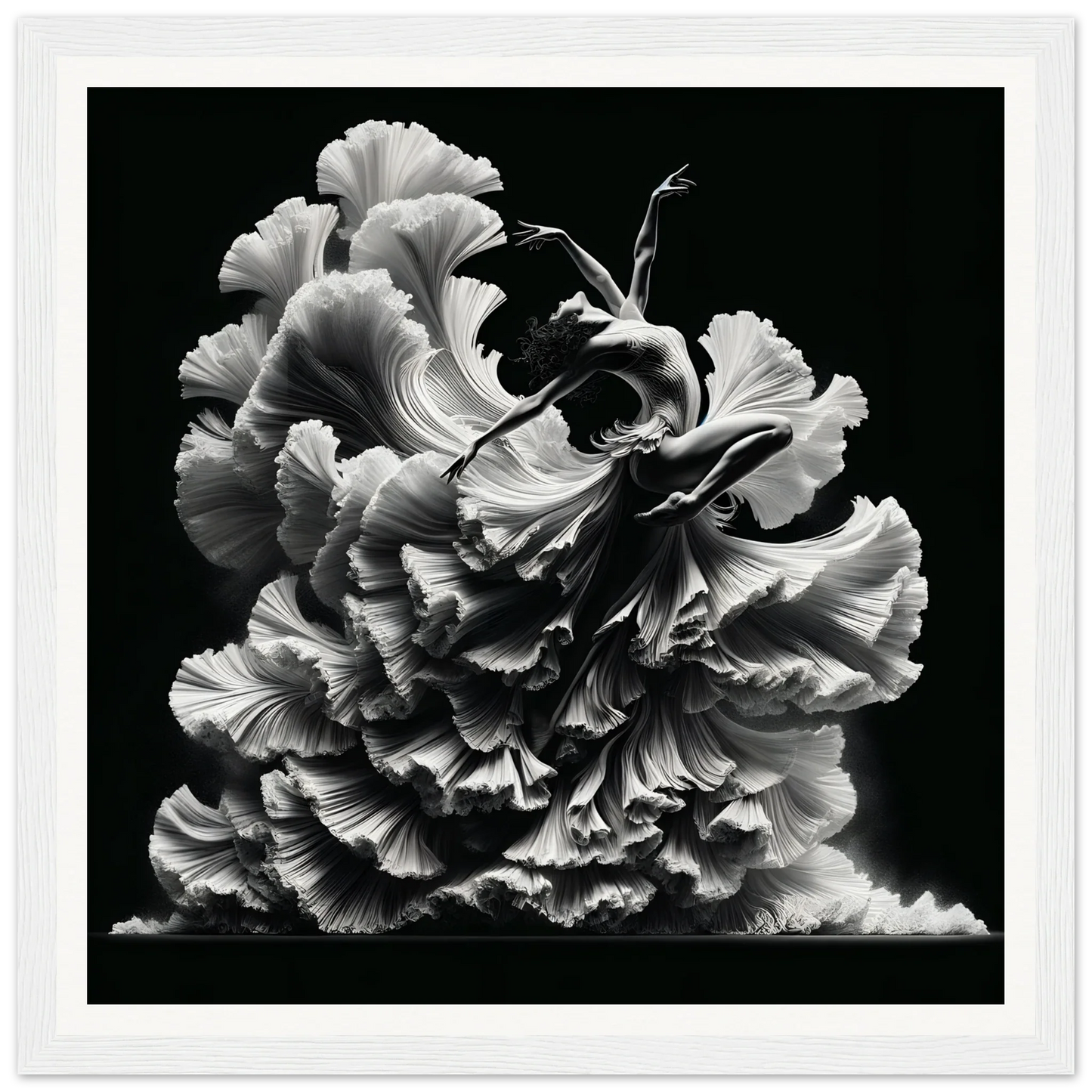 Delicate ruffled petals of a carnation in Ethereal Motion Reverie special edition art™