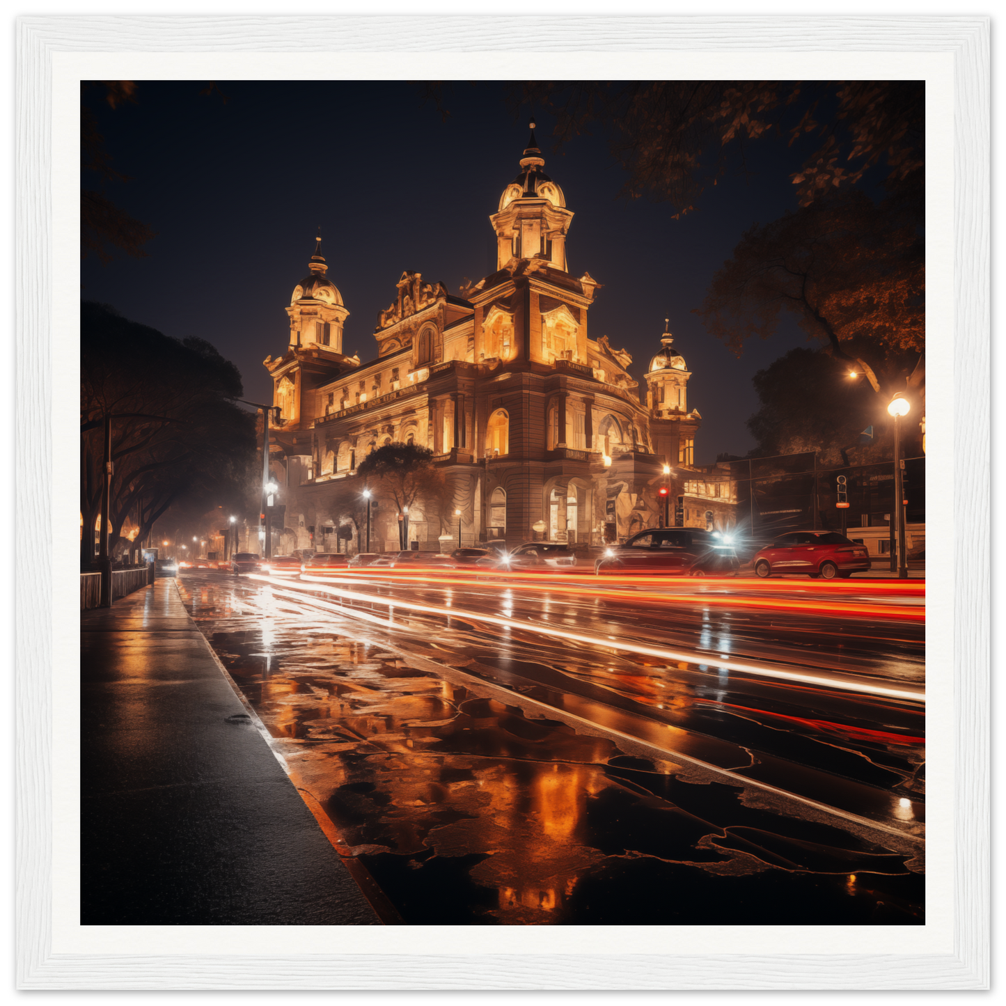 Gilded Night Dance special edition art™ of a stunning illuminated baroque cathedral