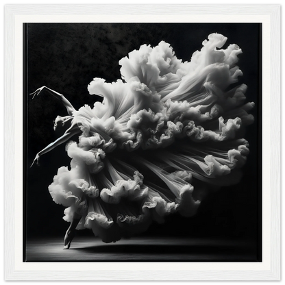 Dancer in motion with fabric creating clouds for Whirling Mystic Revelry framed posters