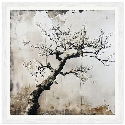 Twisted branch with blossoms in Blossom Yin Reverie framed wall art