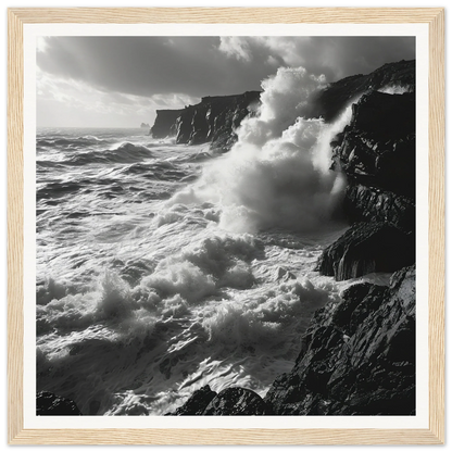 Powerful ocean waves crash against cliffs in Ocean’s Ferocious Waltz special edition art™