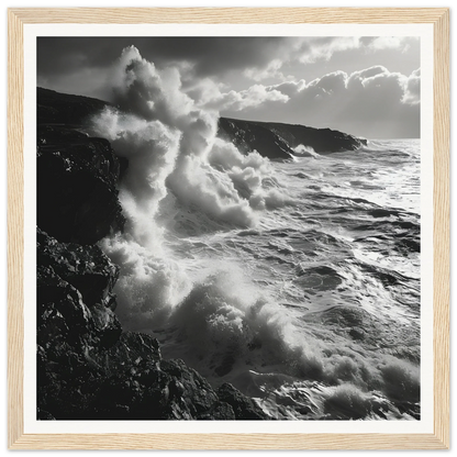 Powerful ocean waves crash on cliffs in Tide’s Tumult Saga special edition art™